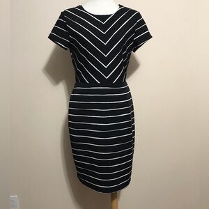 Banana Republic Women’s Black and White Striped Dress